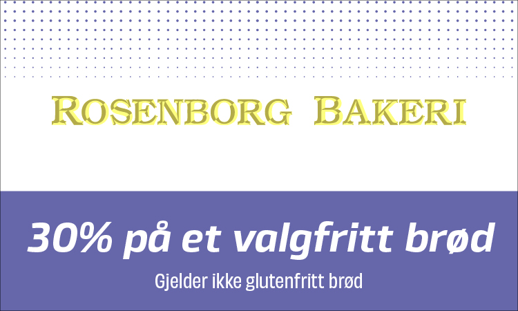 Rosenborg Bakeri: 30% på valgfritt brød