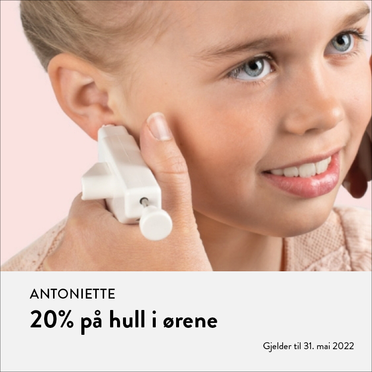 Antoinette: 20% på hull i ørene