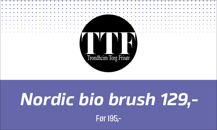 Trondheim Torg Frisør: Nordic bio brush 129,-