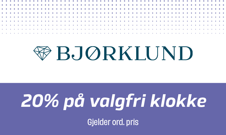 Bjørklund: 20% på valgfri klokke